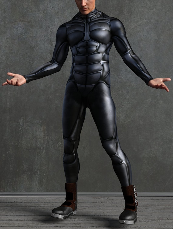  Men's Well Fit Elastic Unitard Full Body Tights Suit