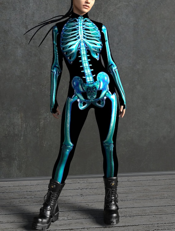 Blue Skin Suit Adult Halloween Costume 