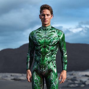 Scary Alien Costume Adult, Halloween Costume Men, Male Zombie Costume, Male Halloween Costume, Green Alien Costumes For Men, Scary Costume