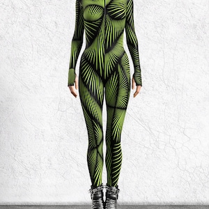 UV Reactive Costume, Neon Costume Woman, Performance Disco Bodysuit, Festival Sexy Costume, Futuristic Clothing Woman, Festival Outfit Woman