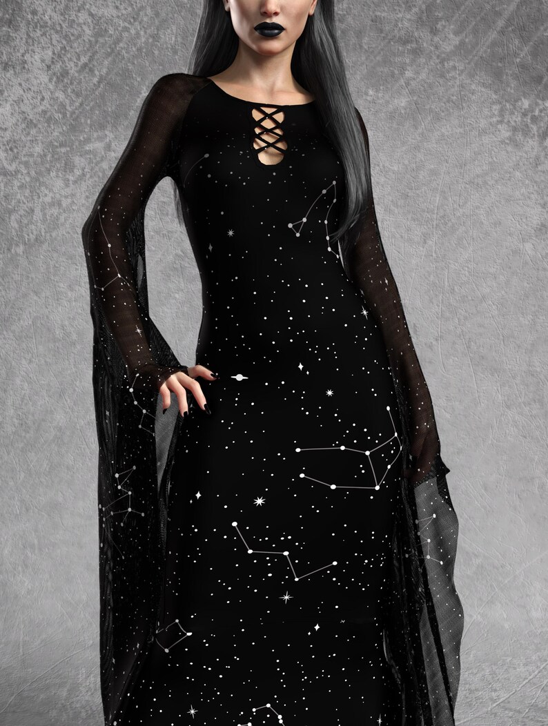 Witch Dress Women, Halloween Dress Women, Lace up Gown Dress, Halloween