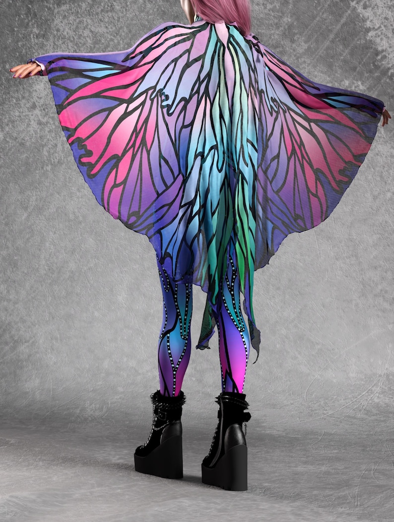Azure Elemental Costume: Women's Festival Bodysuit With Wings - Etsy