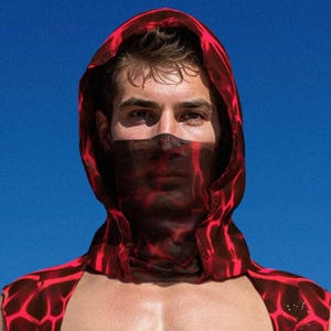 Rave Men Hood, Rave Outfit Men, Male Psychedelic Hood, Festival Hood Man, Male Trippy Hood, Male Festival Costume, Fashion Set For Men