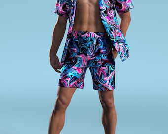 Rave Outfit Men, Festival Outfit Men, Men Rave Clothing, Rave Wear, Rave Shirt Man, Rave Kimono Men, Festival Kimono, Burning Man Clothing