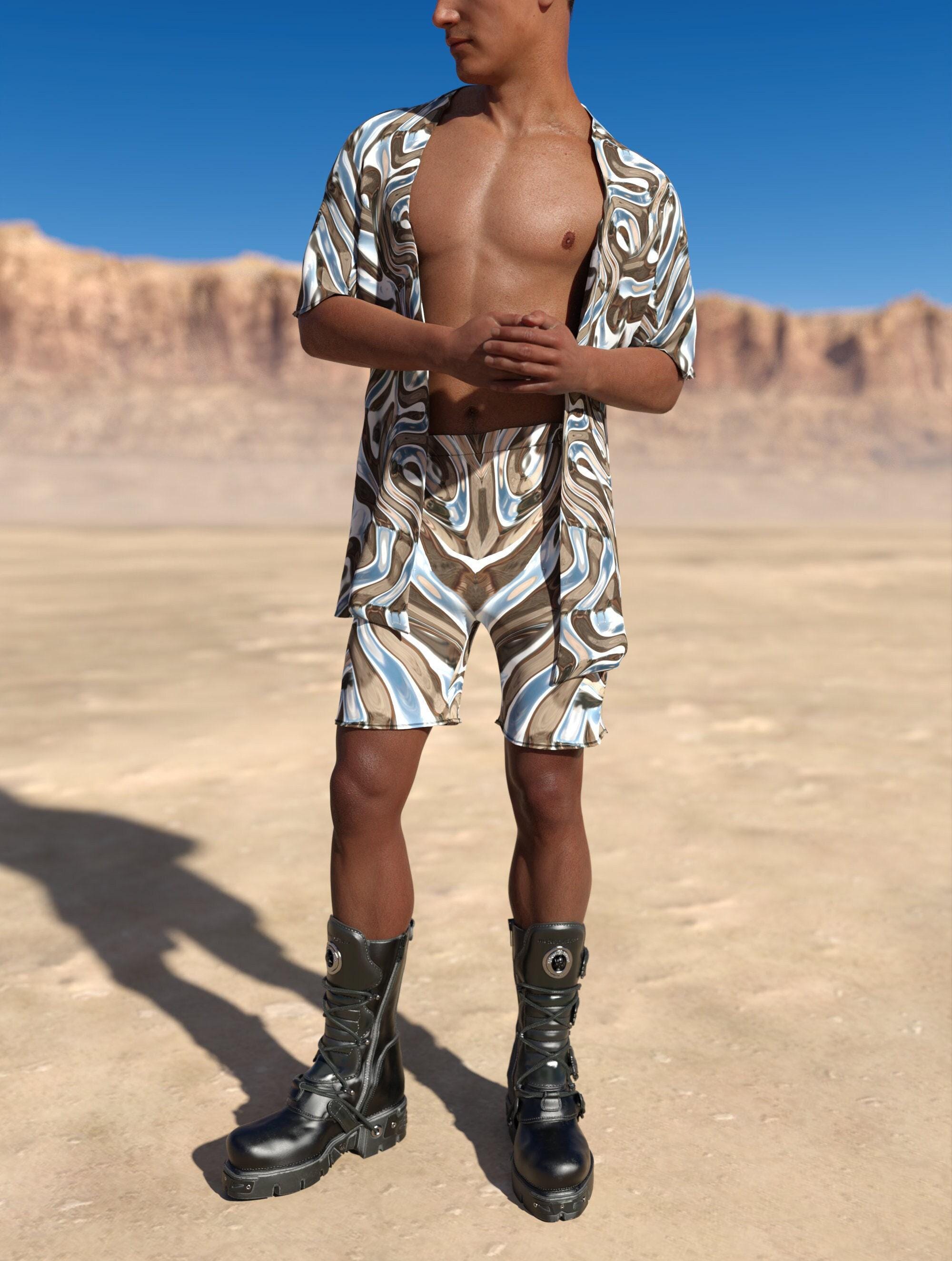 Festival Male Robe, Performance Rave Robe, Festival Muscle Robe, Party Rave Robe, Male Rave Robe, Music Festival Robe, Liquid Rave Male Robe