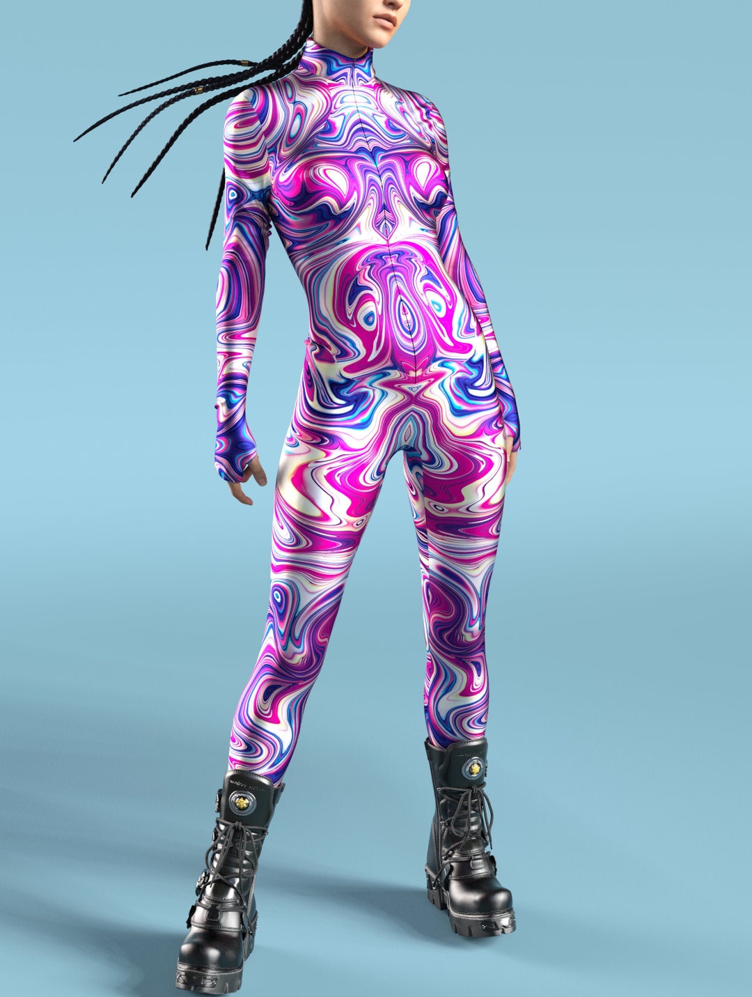 Rave Clothes, Rave Wear, Psychedelic Bodysuit, Psychedelic Clothing