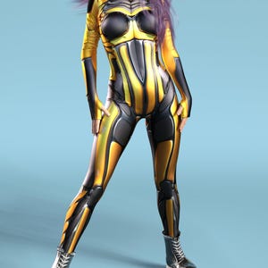 Cyberpunk Bodysuit: Rave Robot Costume - Women&#39;s Full MoonSuit
