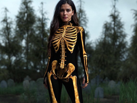 Womens Skeleton Lady Adult Costume Female Halloween Womens Skeleton Lady Adult Costume Female Halloween
