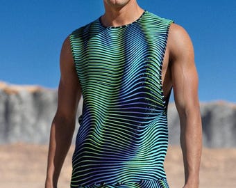 Psychedelische Rave-tanktop heren: Illusions Muscle-top