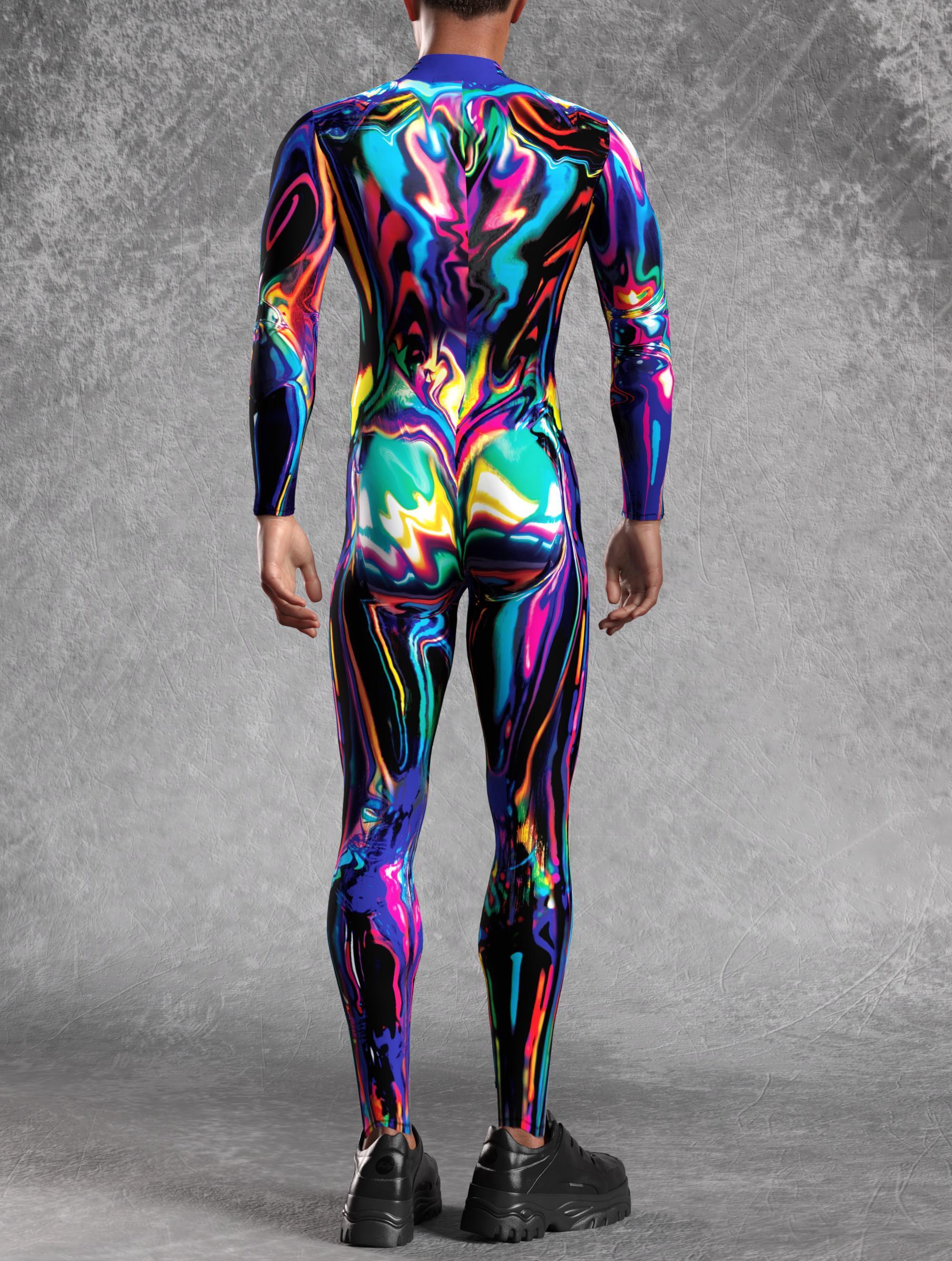 Alien Costume: Men's Colorful Halloween Bodysuit - Etsy