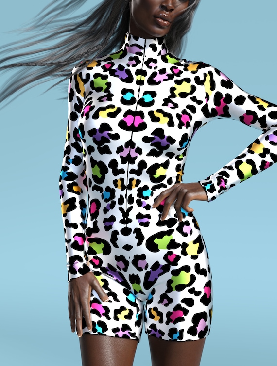 Festival Cheetah Costume Psychedelic Cheetah Bodysuit Pole Dance Wear Rave Clothes Rave Outfit Woman Rave Catsuit Festival Clothing Etsy UK