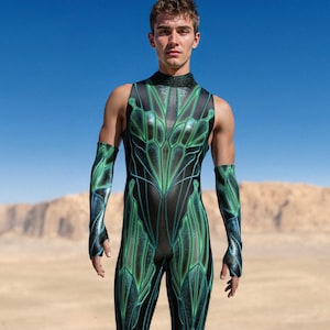 Sleeveless Male Festival Costume, Festival Men Romper, Performance Costume Men, Rave Bodysuit Men, Festival Party Jumpsuit, Rave Outfit Man