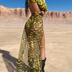 Rave Mesh Sheer Skirt, Rave Long Loose Skirt, Transparent Rave Long Skirt, Sheer Mesh Rave Skirt, Festival Mesh Skirt, Sexy Woman Mesh Skirt
