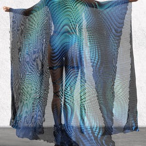 Kimono da festival per donna, abbigliamento da spettacolo per donna, kimono per feste rave, ali da rave per donna, abbigliamento da festival, abbigliamento da discoteca per donna, abbigliamento da rave immagine 1