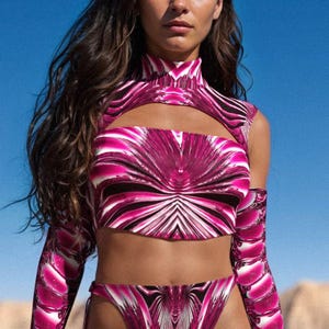 Cutout Rave Top, Festival Cutout Party Top, Psychedelic Rave Top, Rave Party Crop Top, Sexy Rave Top, Disco Festival Top, Rave Outfit Woman