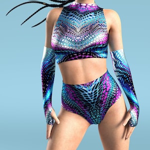 Rave Shorts, Festival Shorts, Rave Set, Booty Shorts, Psychedelic Clothing, Burning Man Outfit, Rave Outfit, Rave Top, Rave Wear Woman
