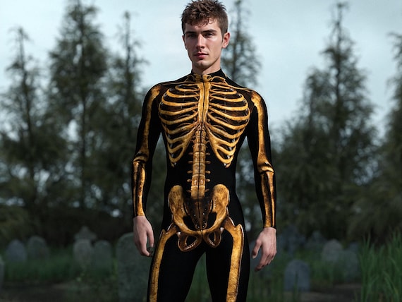 Mens Skeleton Hippy Adult Costume Male Halloween Mens Skeleton Hippy Adult Costume Male Halloween