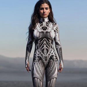 Halloween Costume For Women, Droid Costume Women, Halloween Clothing, Robot Costume, Halloween Bodysuit, Costume Women, Cyborg Costume Woman