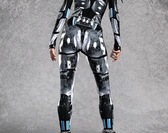 Mono de cosplay de robot 3d de Halloween para adultos para mujer - Disfraz  de disfraces cyberpunk de fiesta de carnaval