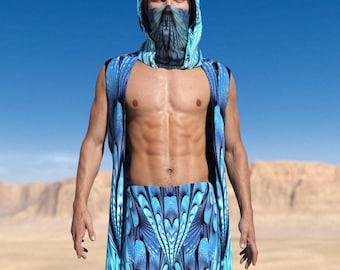 Asymmetrical Rave Outfit Men: Desert Spirit Festival Set
