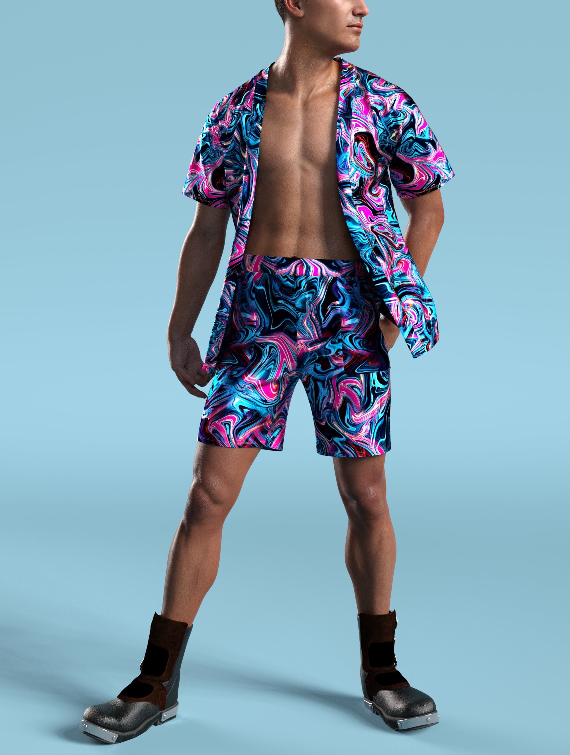 Rave Outfit Men, Festival Outfit Men, Men Rave Clothing, Rave Wear