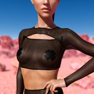 Disco Mesh Black Top, Rave Dancer Cutout Mesh Top, Festival Dream Mesh Top, Burning Man Outfit For Woman, Transparent Rave Top, Festival Top