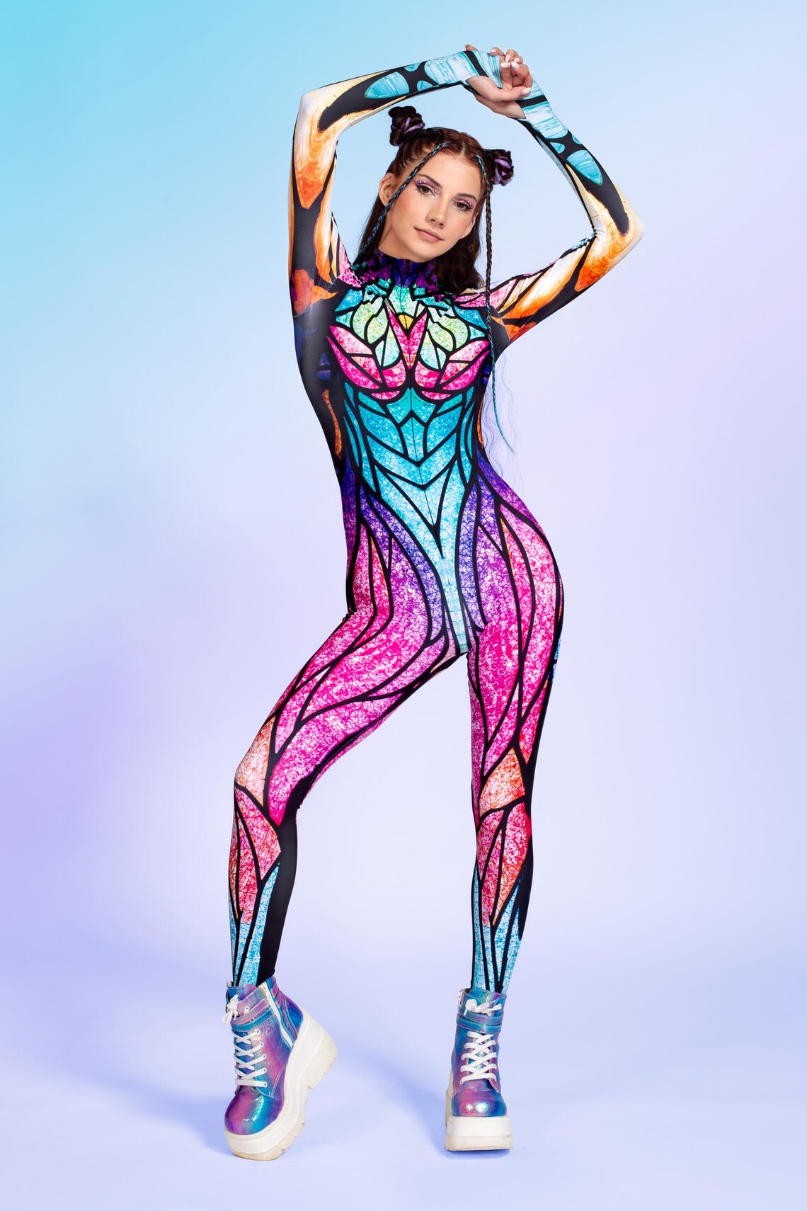 Cyber Rave Vibrant Cyber Rave Costume for Women – Futuristic Festival Costume, EDM ...
