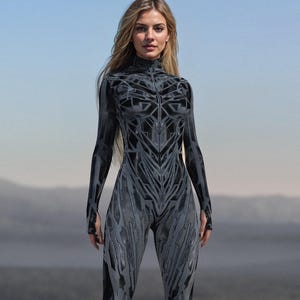 Rave Carbon Costume, Festival Costume For Woman, Psychedelic Costume Woman, Sexy Rave Costume, Festival Outfit Women, Burning Man Clothing