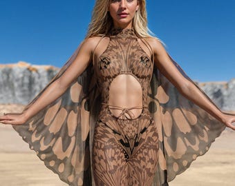 Rave Cutout Romper Woman, White Bodysuit, Festival Sleeveless Romper, Burning Man Jumpsuit Woman, Rave Outfit Woman, Festival Clothing Woman