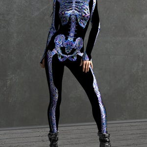 Skeleton Costume, Psy Skeleton Costume, Skeleton Bodysuit, Skeleton Costume Women, Halloween Costumes For Women, Womens Skeleton Costume
