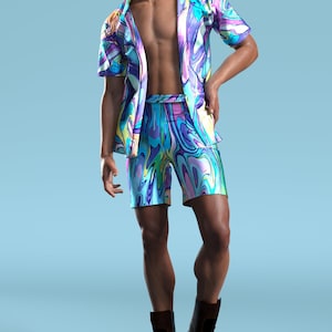 Rave Outfit Men, Festival Outfit Men, Rave Men Clothing, Rave Shirt Man, Rave Kimono Men, Festival Kimono, Burning Man Clothing, Rave Wear