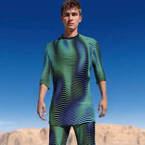 Festival Outfit Man, Rave Outfit Men, Men&#39;s Festival Disco Set, Trippy Set Men, Male Rave Clothing, Rave Set For Men, Performance Set Men