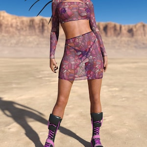 Mesh Rave Top, Rave Crop Top, Festival Mesh Top, Psychedelic Rave Top, Transparent Rave Top, Festival Infinity Crop Top, Festival Cutout Top