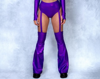 Pantalones brillantes para rave, bikini sexy para festivales, pantalones de rendimiento, polainas para rave, polainas para festivales, pantalones para festivales, ropa para rave, atuendo para festivales