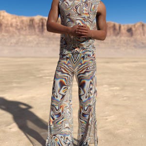 Mesh Rave Pants, Festival Mesh Pants, Festival Male Pants, Transparent Rave Pants, Psychedelic Men Pants, Rave Male Pants, Trippy Rave Pants