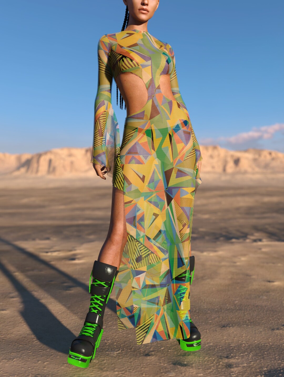 Roma Sheer Dotted Skirt - Rave & Festival Wear