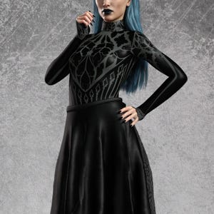 Rave Outfit Woman, Gothic Bodysuit Women, Gothic Clothing Women, Black Set For Woman, Goth Outfit Woman, Festival Cheeky Outfit, Fashion Set