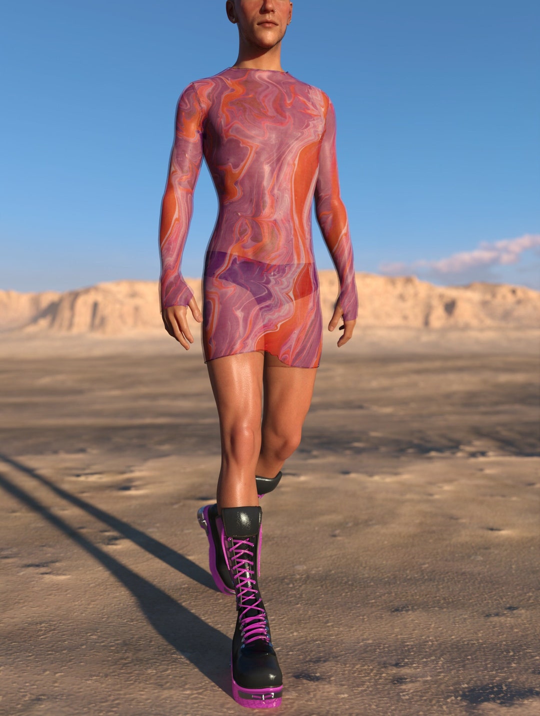 sheer-festival-short-dress-men-mesh-rave-long-sleeve-dress-for-men