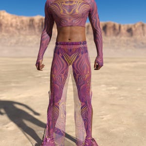 Transparent Rave Pants, Rave Male Crop Pants, Rave Male Pants, Festival Mesh Pants, Wide Festival Pants, Festival Trendy Pants, Disco Pants