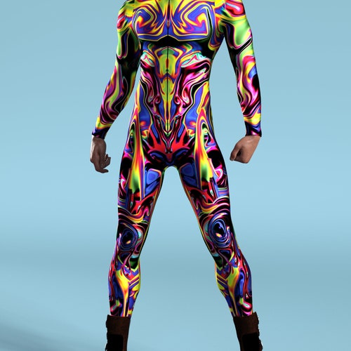Male Bodysuit Rave Bodysuit Men Festival Male Costume Male Etsy