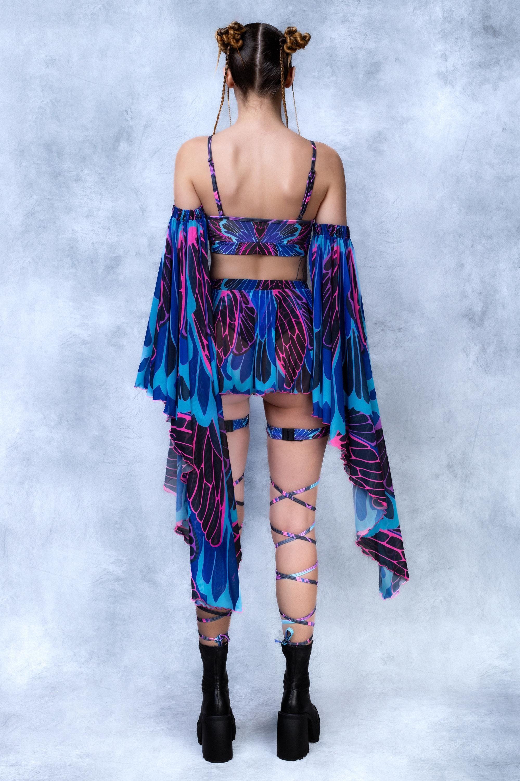 UV Rave Set, Festival Outfit for Women, Trippy Rave Set, UV Festival ...