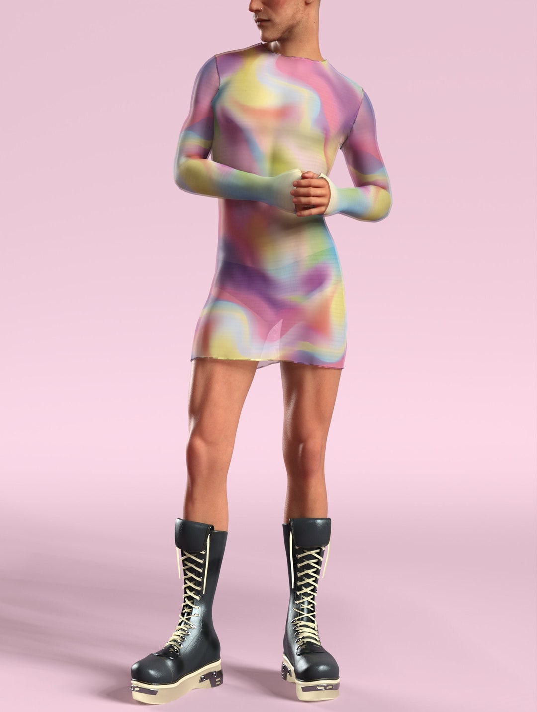 Transparent Pride Dress LGBTQ Dress Pride Month Dress Pride Etsy