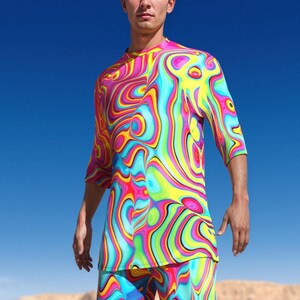 Rave Shirt, Festival Tshirt Men, Festival Top Men, Festival Disco T-Shirt For Man, Rave Outfit Men, Psychedelic Shirt, Festival Outfit Men