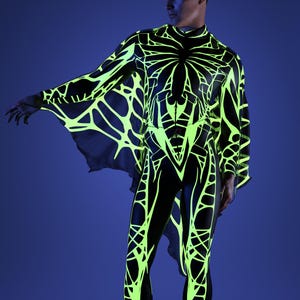 UV Men Costume, Party Festival Costume, Rave Costume For Men, UV Reflective Costume, Neon Costume, Festival Costume Man, Male Party Costume