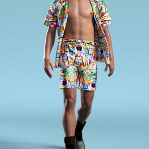 Rave Clothing Men, Festival Outfit Men, Festival Shorts Men, Men Festival Clothes, Men Rave Shorts, Burning Man Clothing Men, EDM Outfit Men