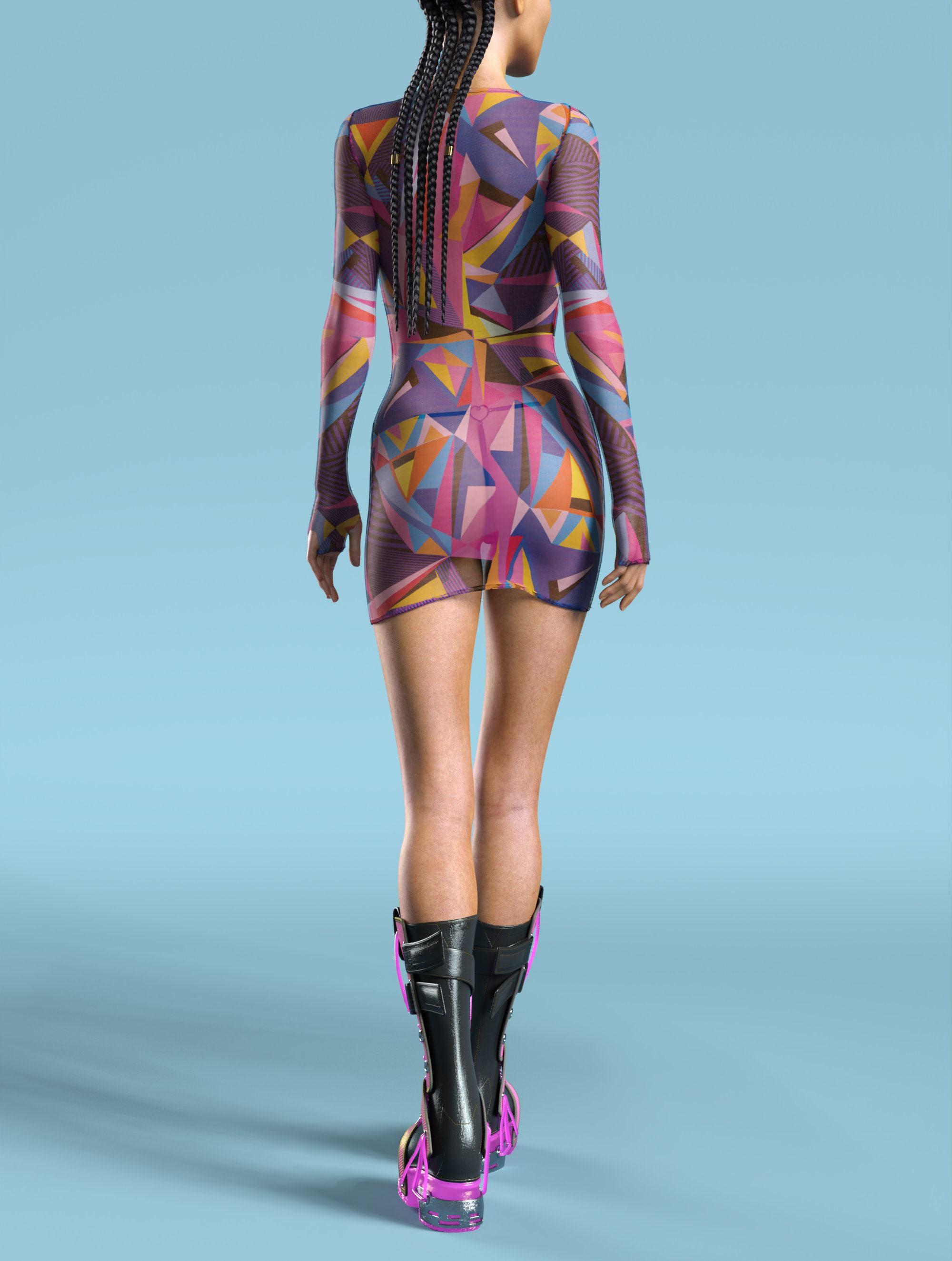 sheer rave dress Lavender Purple Mesh Long Sleeve Lace-Up Open-Front Asymmetrical Dress