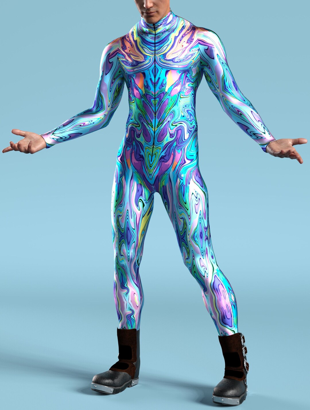 Rave Bodysuit Men, Male Bodysuit, Men Costume, Festival Costume Men