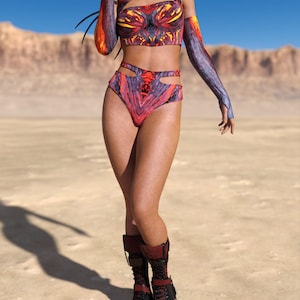 Rave Dancer Top, Cutout Rave Top, See Through Festival Top, Sexy Rave Top, Trippy Rave Top, Festival Infinity Crop Top, Festival Outfit