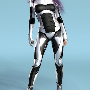 Justice Bot Bodysuit: Rave Cosplay Costume - Cyberpunk Outfit