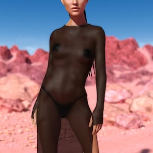 Vestido largo transparente para mujer, vestido negro con aberturas para festival, atuendo de malla para festival, vestido de festival, atuendo de Burning Man
